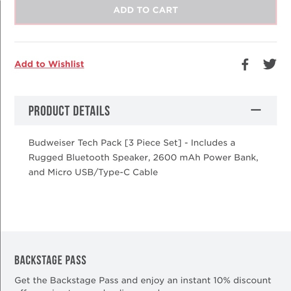 Budweiser 3 piece tech pack - Picture 3 of 4